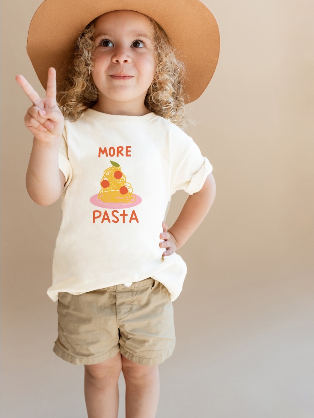 More Pasta Graphic Tee | Kids Cotton Tee | The Elliott Collective